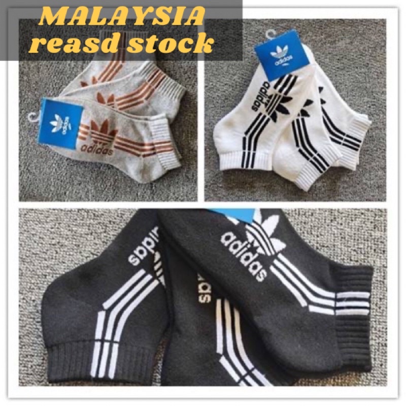 🇲🇾Ready Stock🇲🇾 3 Pairs Fashion Ankle Thick Socks Stokin Basic *Stokin ...