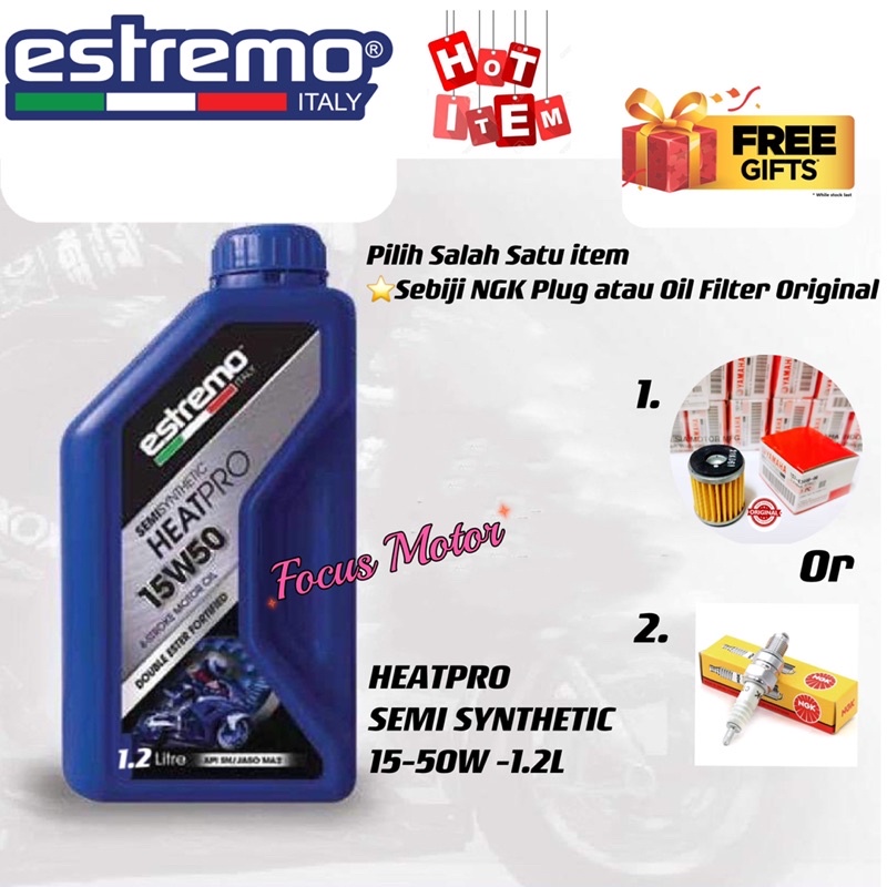 100 original 1.2 litre Estremo Italy Motorcycle Oil 4T Semisynthetic