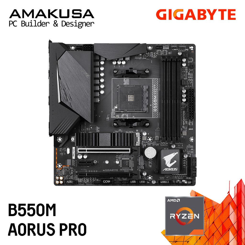 Gigabyte B550M Aorus Pro AMD Ryzen Motherboard M-ATX AMAKUSA | Shopee ...