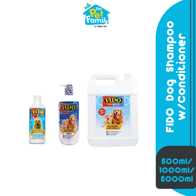 FIDO Dog Shampoo with Conditioner for AntiDandruff/Body Odor 500ml