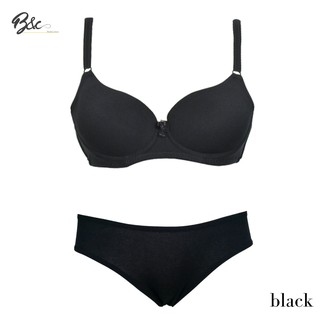 B&C Signature Natural Cotton + Soft Lace Bra set Style : Wired or