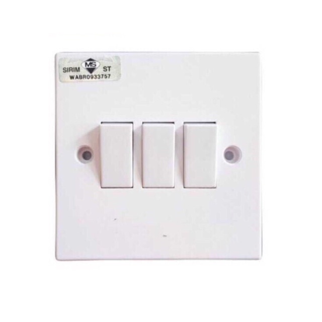 UMS 3gang 1way Switch With Sirim | Shopee Malaysia