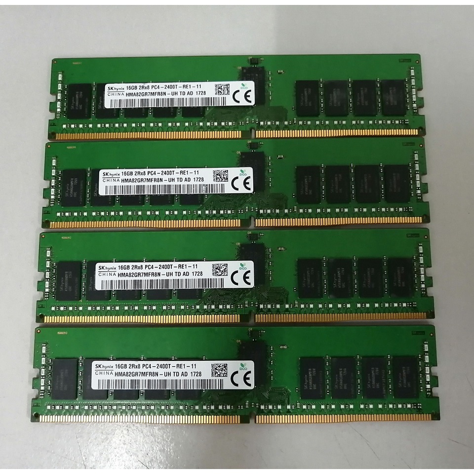 SKHYNIX 64GB (16GB x 4) 2Rx8 PC4-2400T RDIMM 19200T DDR4 2400Mhz