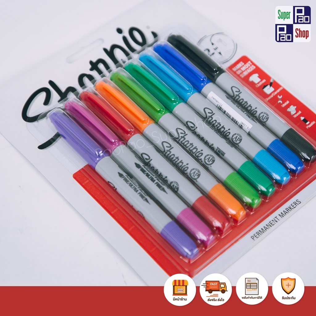 Shapie color Pen Sharpie Burst Fine 9 Colors Tip 1 Mm. Assorted