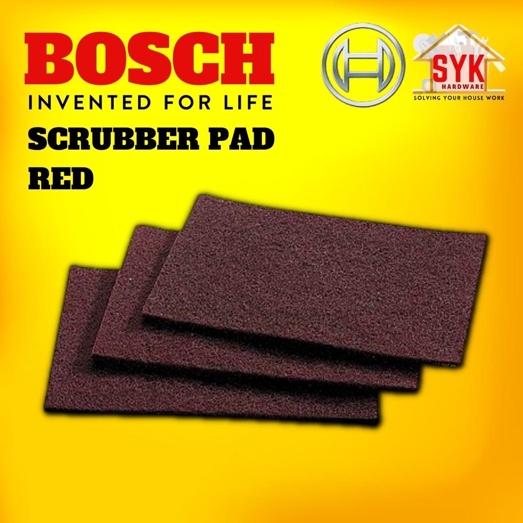 SYK Bosch Red Scrubber Pad Multifunction Scouring Pad Dishwashing ...
