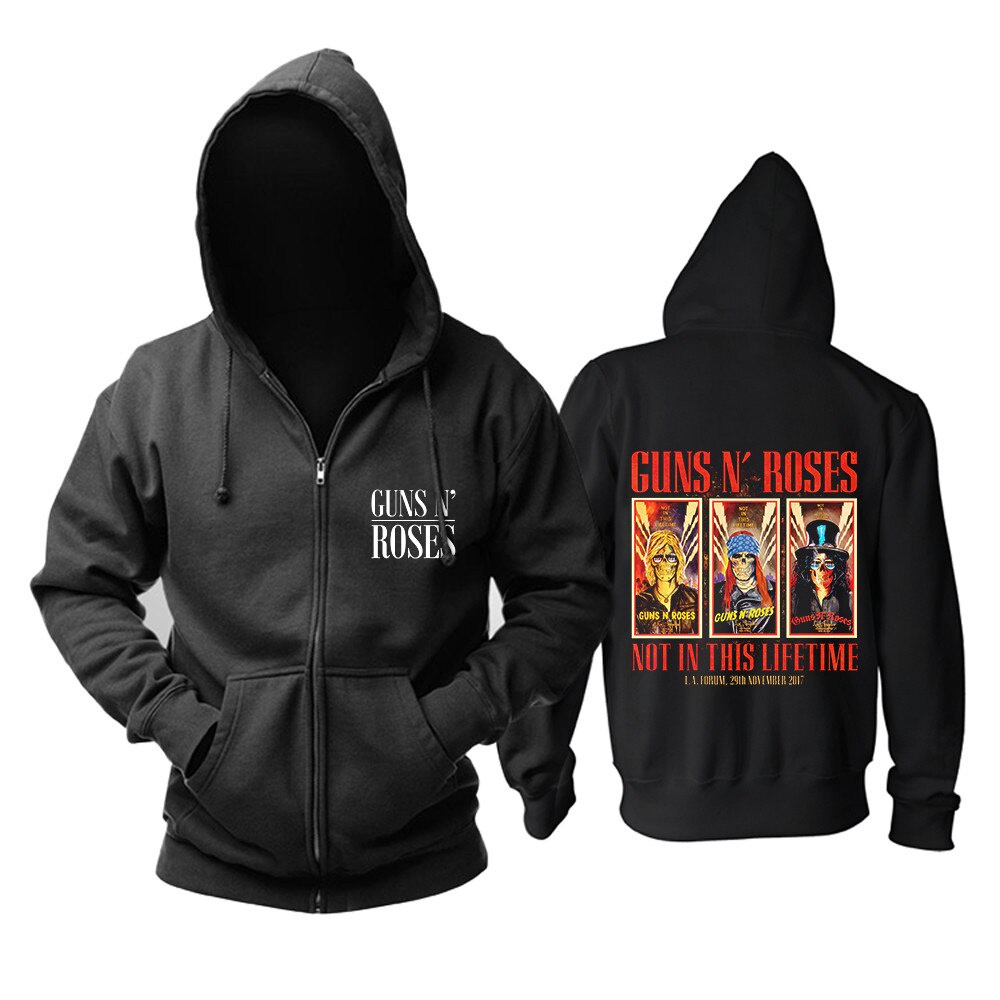 19 Designs Guns N Roses Gnr Cotton Rock Hoodie Jacket Zipper Sweatshirt Punk Heavy Metal Sudadera Skull Shopee Malaysia