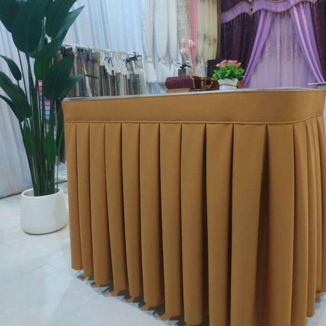 Skirting Meja Table Skirting Box Pleat Langsir Dapur Skirting Table Top