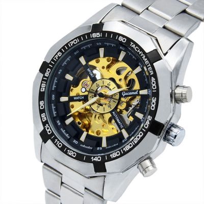 Gucamel G043 Men Auto Mechanical Watch Stainless Steel STEEL BAND