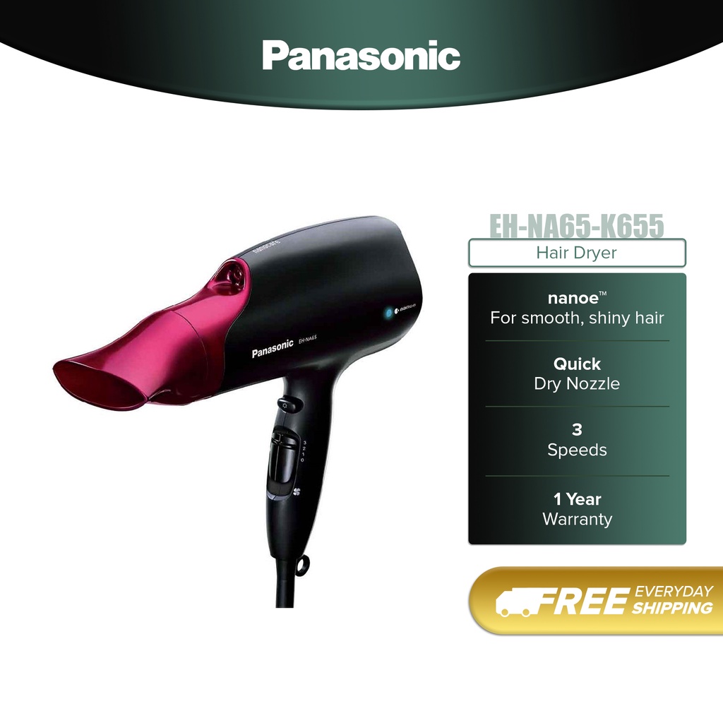 Panasonic Nanoe Hair Dryer Moisture EH-NA65-K655 | Shopee Malaysia