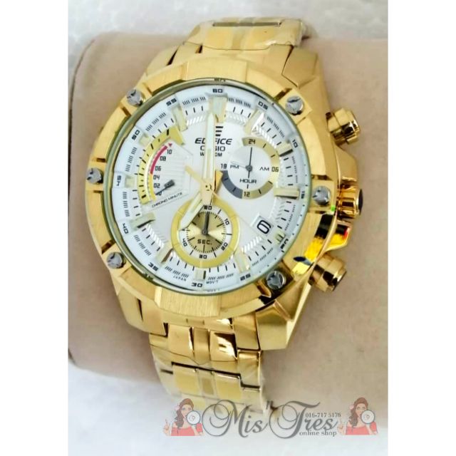 Edifice gold shop colour watch