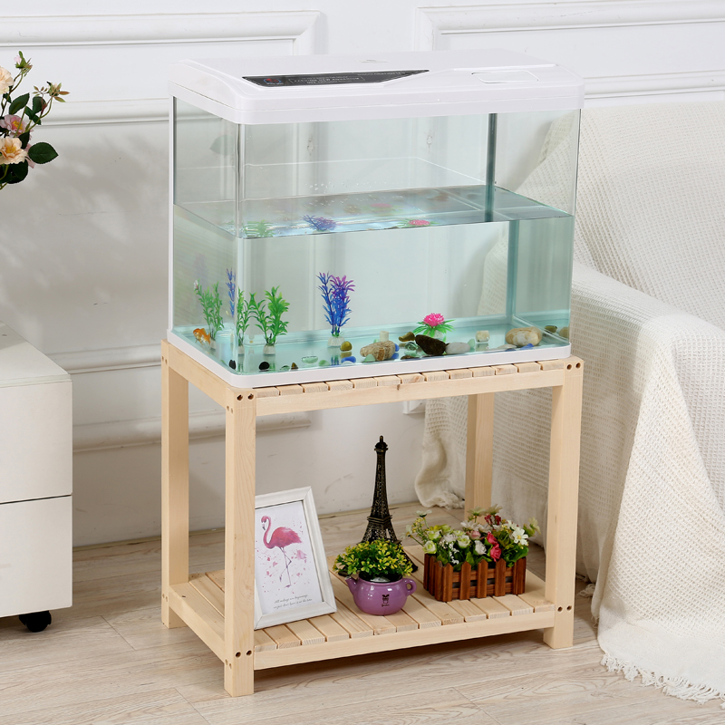 Solid Wood Fish Tank Rack Bottom Base Aquarium Table Wooden Storage Rack Turtle Tank