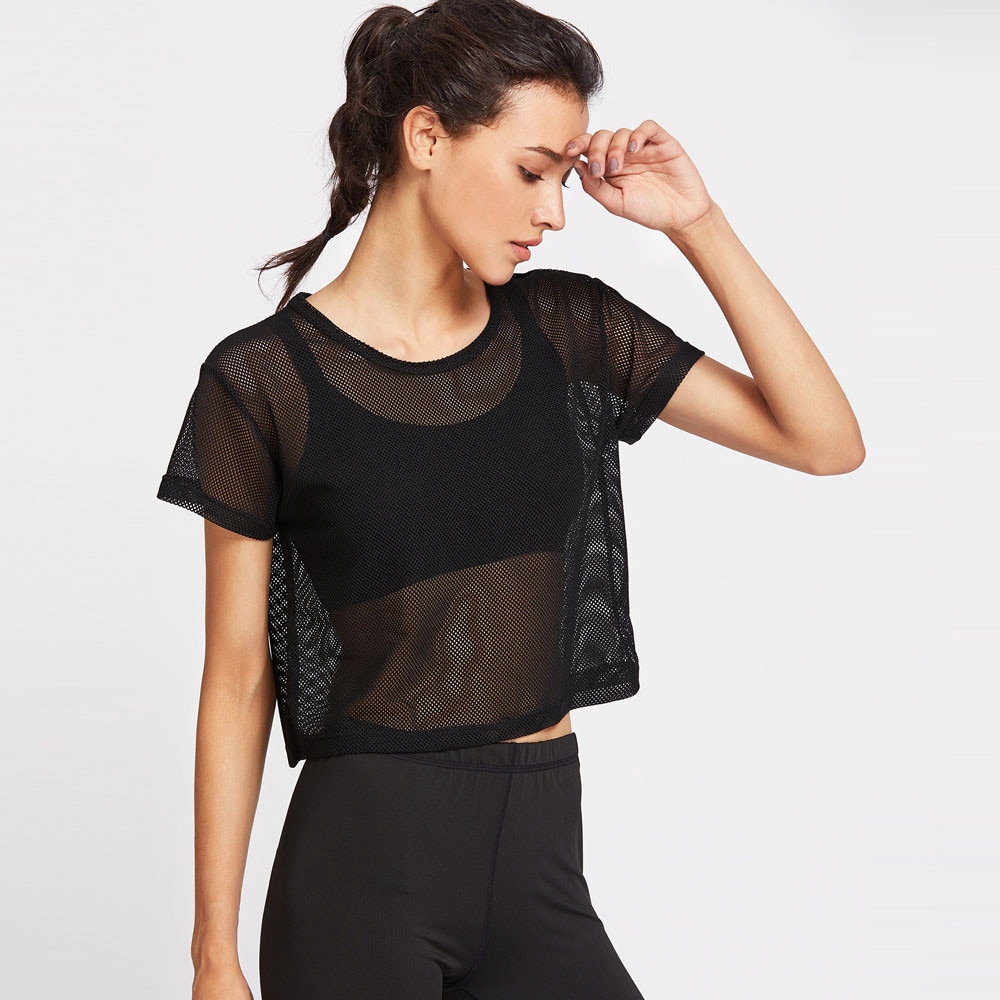 Women Sexy Yoga Shirt Quick Dry Sport Fitness Female Running Shirt Gym Clothes  Workout Exercises T-Shirt Sportwear | Shopee Malaysia