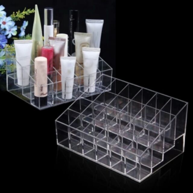 Clear Acrylic 24 Lipstick Holder Display Stand Cosmetic Shopee Malaysia