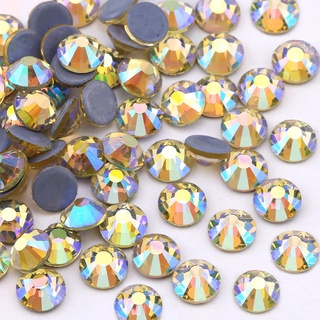 QIAO Light Siam AB Hotfix Rhinestones For Clothing&Wedding