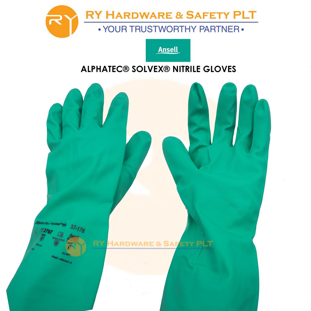 ANSELL 37-176 ALPHATEC® SOLVEX® NITRILE GLOVES | OIL AND CHEMICAL ...