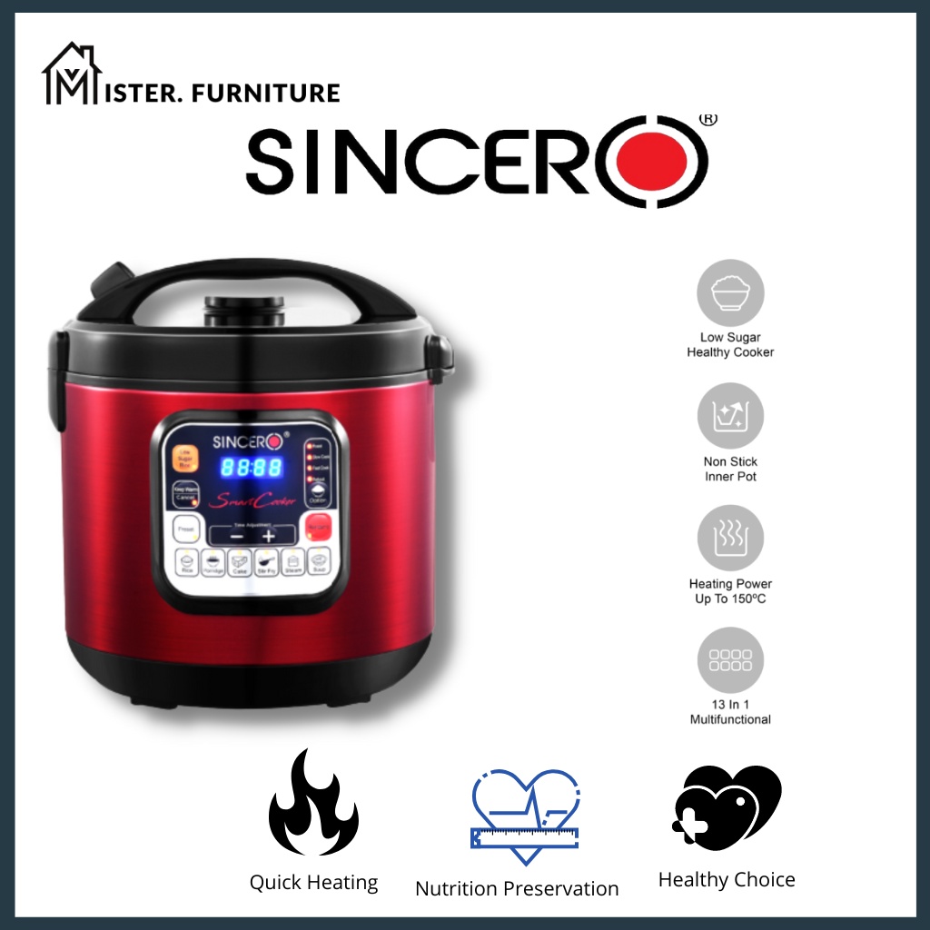 SINCERO RC900 Multifunction Smart Healthy Cooker 6L Low Sugar Rice