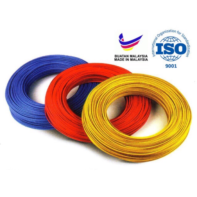 Flexible Copper Conductor PVC Insulated Wire Cable 0.5mm2 - 10mm2