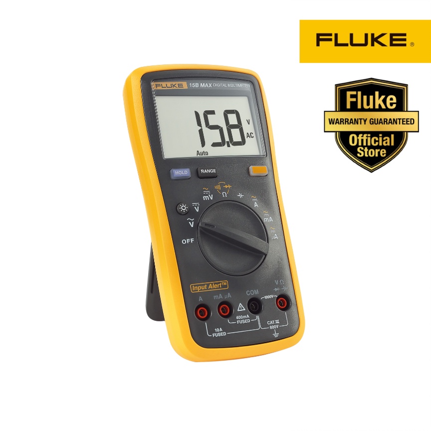 Fluke 15B MAX01/MAX02/MAXKIT Economical Digital Multimeter; Voltage