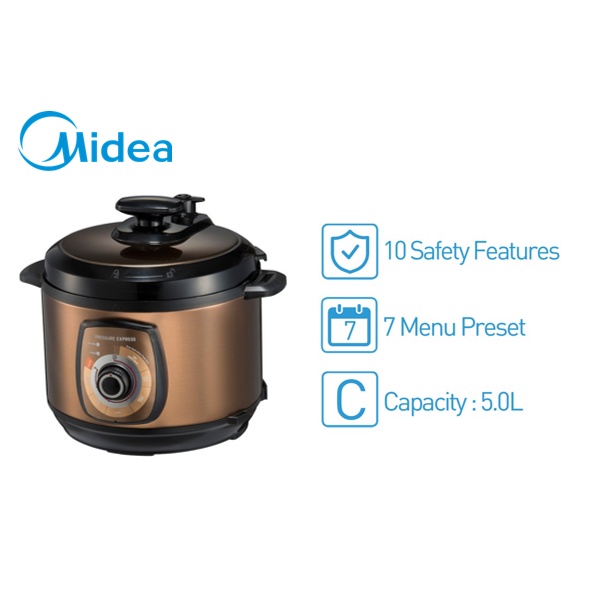 MIDEA PRESSURE COOKER MYCH502A 5.0L Shopee Malaysia