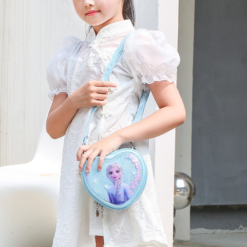 TOYSSAFARI Girls Children Princess Frozen Elsa Heart Shape Hand Bag ...
