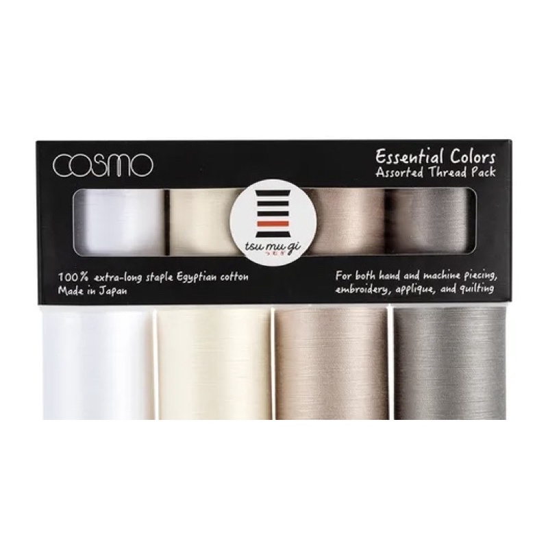COSMO tsu mu gi set 4 Thread Quilt Essential Colors Assorted Pack ...