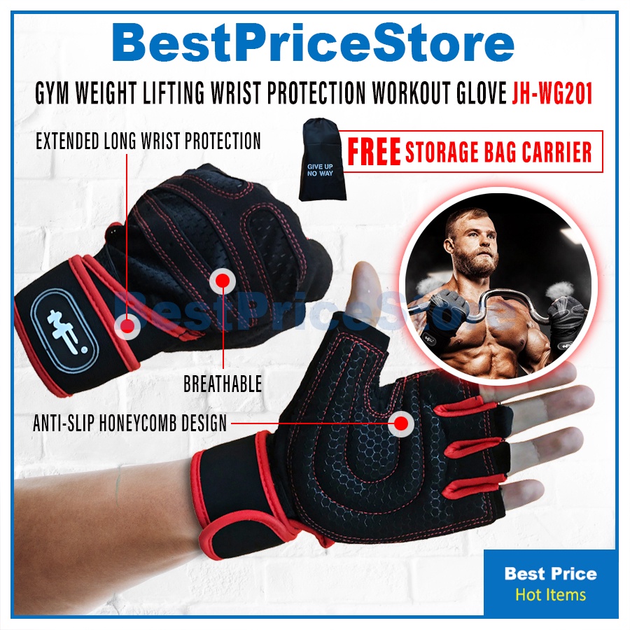 Anti slip gym online gloves