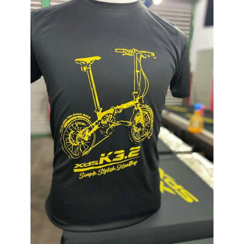 baju shirt xds spx k3.2 folding bike black.gold Shopee Malaysia