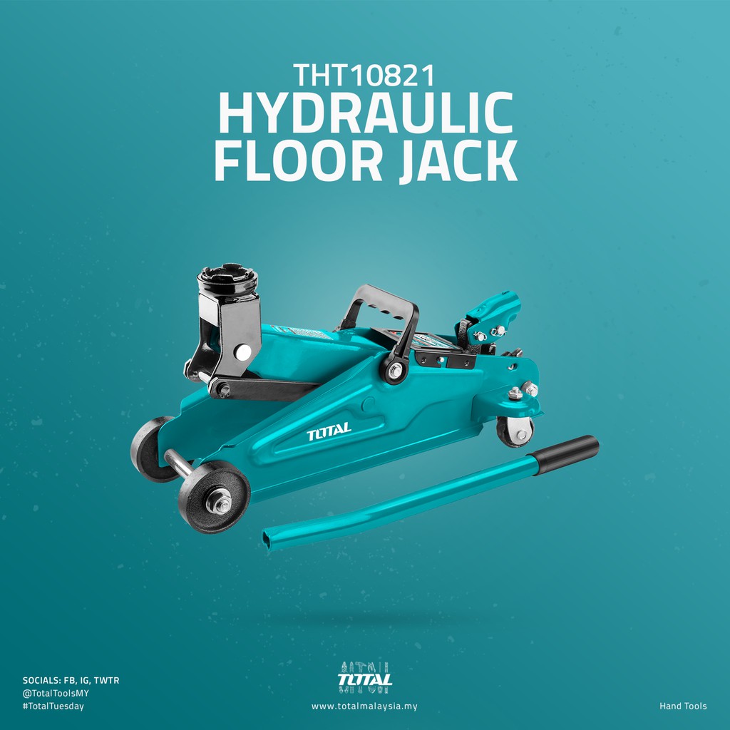 TOTAL Hydraulic Floor Jack (2 Ton/140mm340mm/Travel 200mm) THT10821