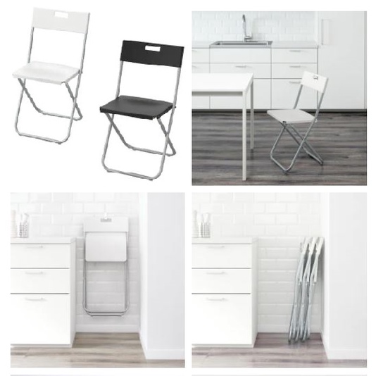 Ikea gunde folding chair white hot sale