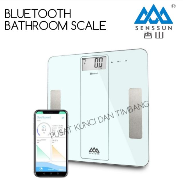 SENSSUN Bluetooth Body Fat BMI Scale, High Precision ITO Coating Bathroom  Weight Scale with Smartphone App