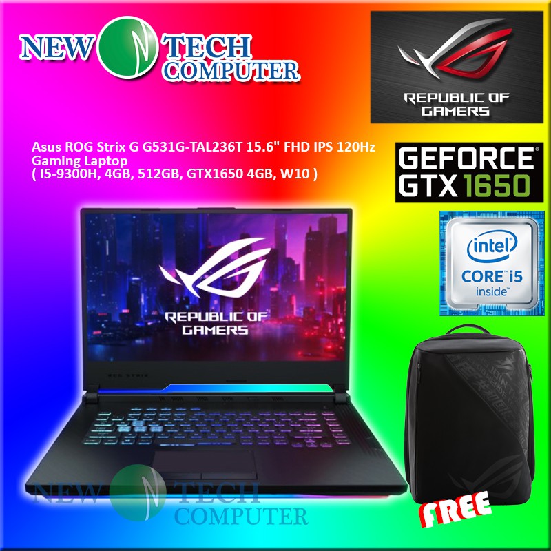  ASUS ROG Strix G Gaming Laptop, 15.6” 120Hz IPS Type