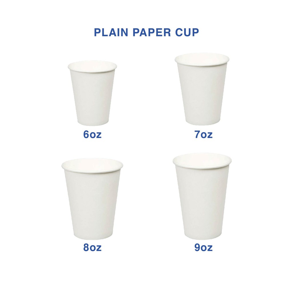 PLAIN PAPER CUP 6OZ-9OZ [READY STOCK] | Shopee Malaysia