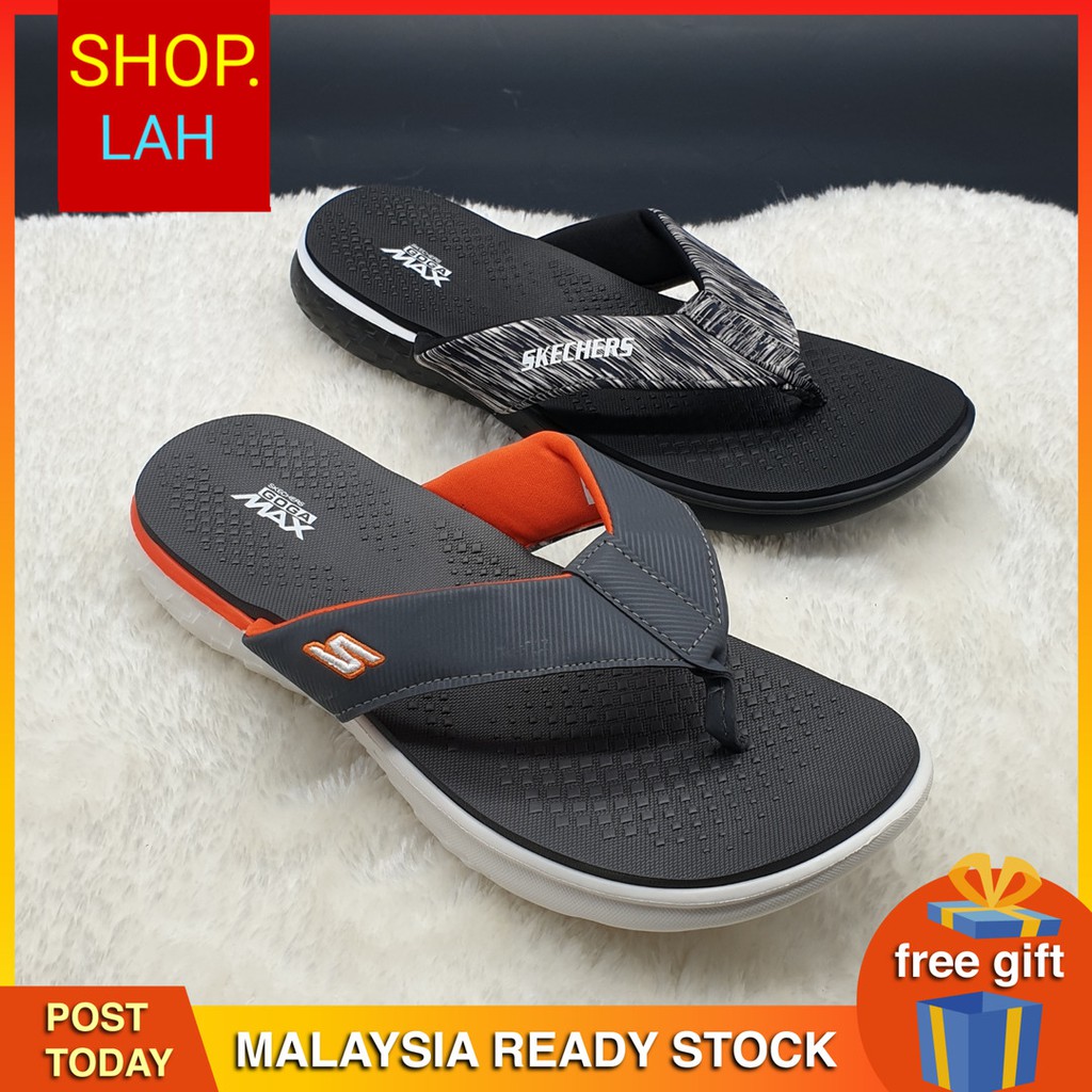 Ready Stock Malaysia SIZE 40 45 Skechers Goga max Sandals Slippers Selipar Lelaki Shopee Malaysia