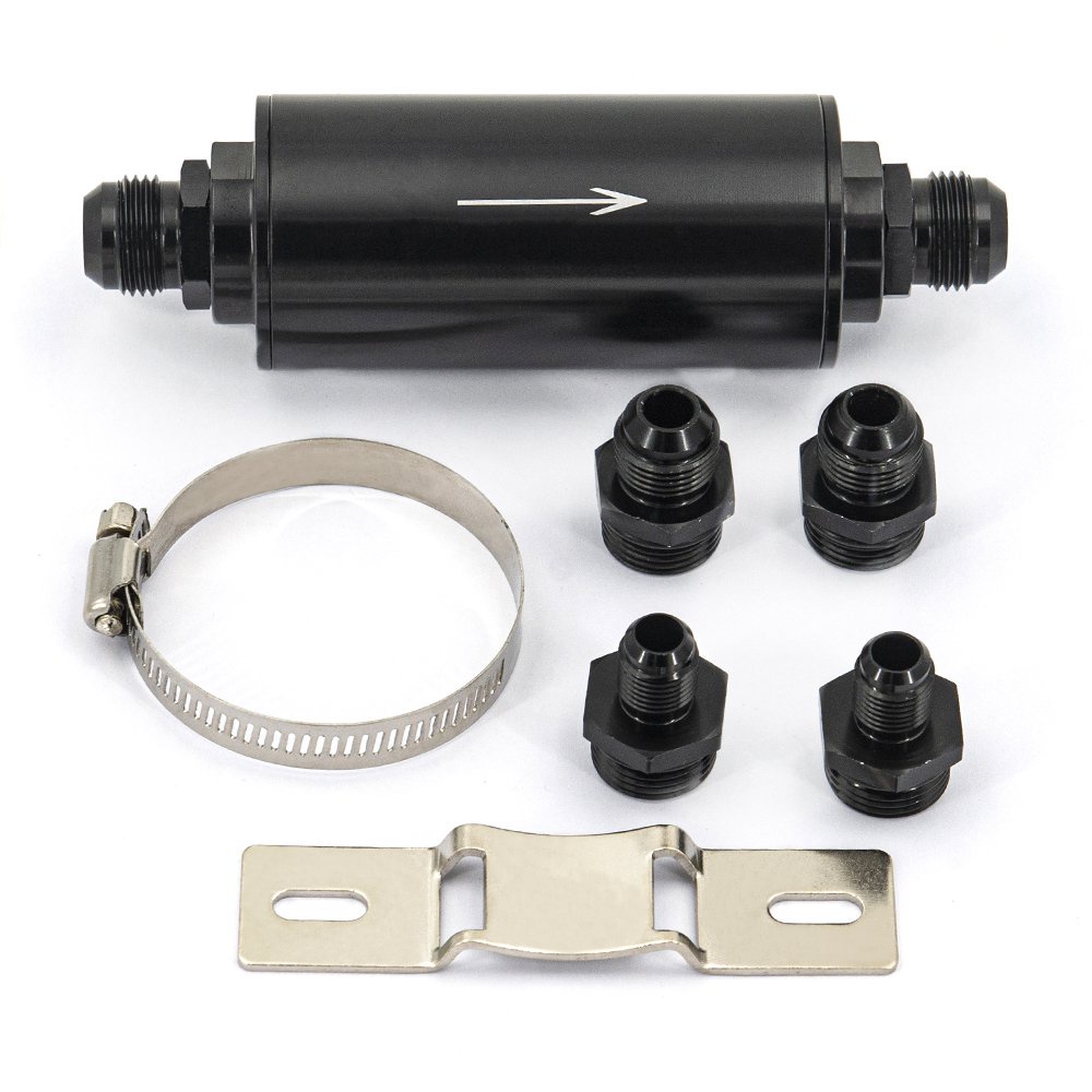 auto aluminum 51MM fuel filter E85 stainless steel filter with 100