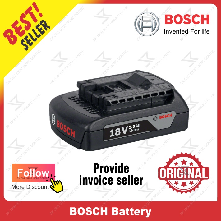 (Original) BOSCH GBA 18V BATTERY PACK GBA18V 2.0Ah (1 NO) GBA 18V 4.0ah ...