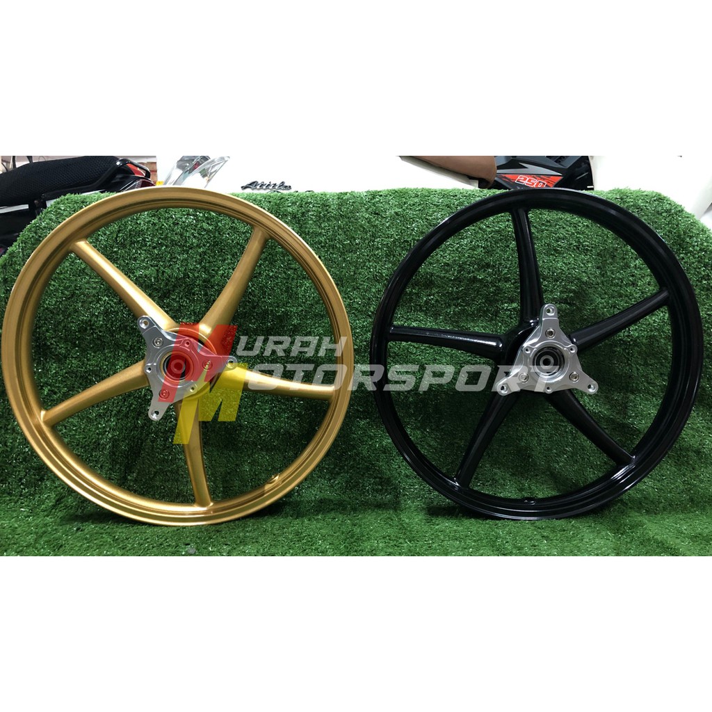 Sport Rim Enkei Sp Yamaha Nvx Siap Adaptor Disc hitam kilat & gold ...