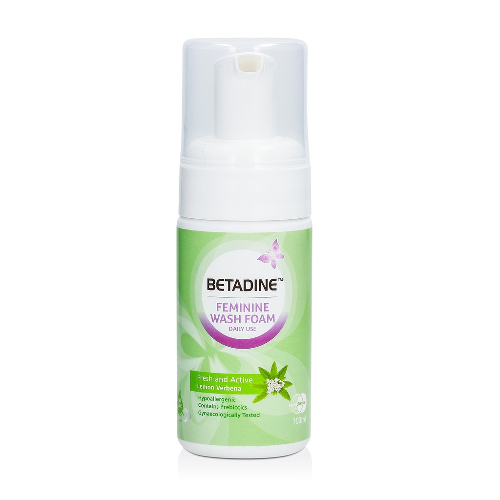 Betadine Feminine Wash Foam Fresh and Active Lemon Verbena 100ml