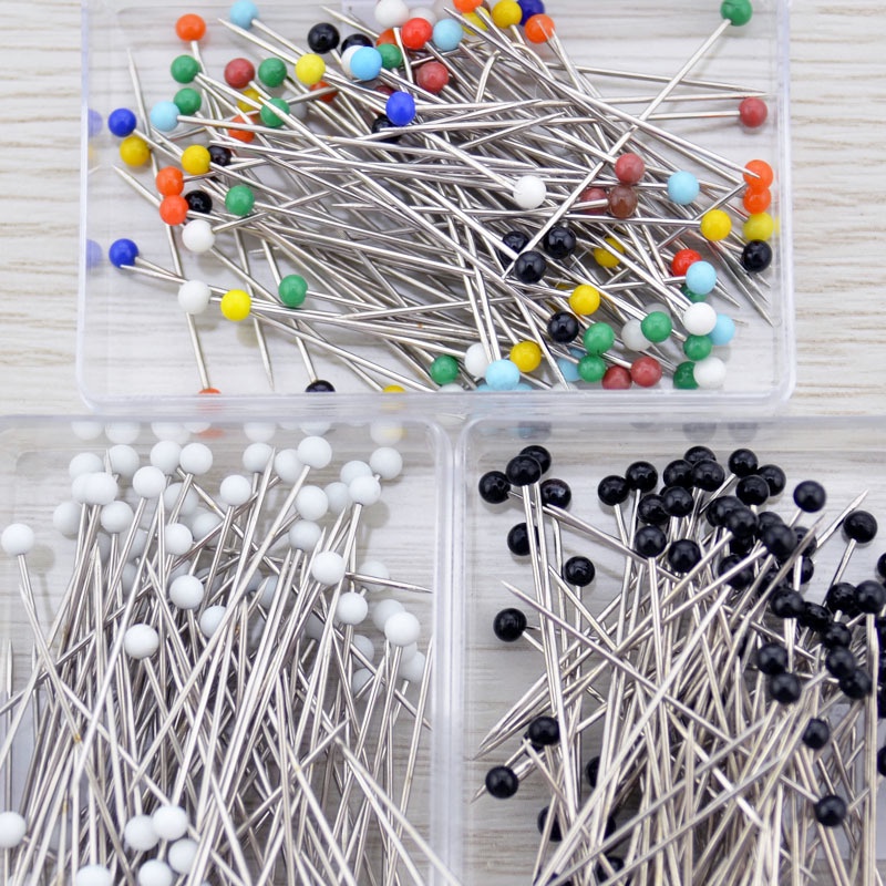 100PCS/lot Craft Sewing Accessories Colorful Round Pearl Head Pin ...