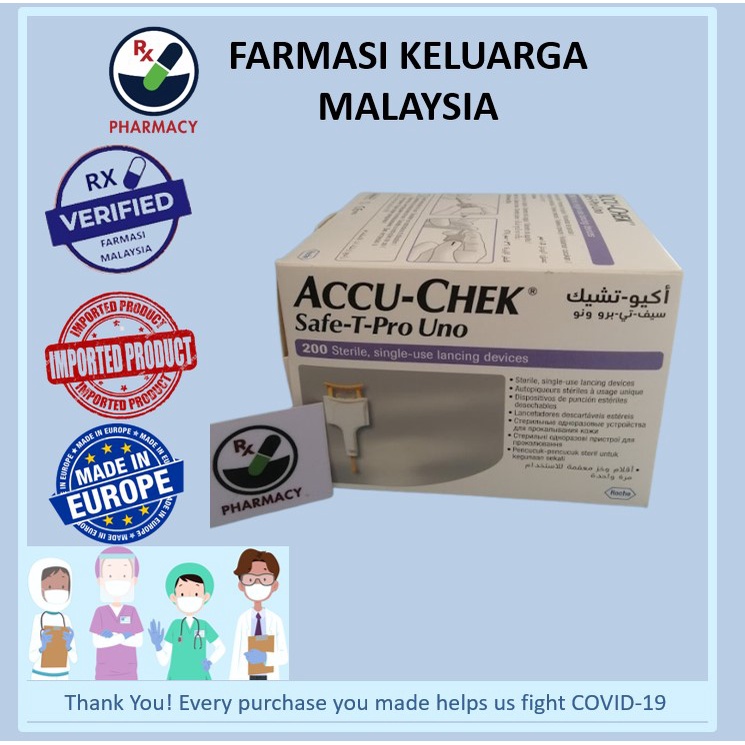 Accu-Chek Safe-T-Pro Uno Lancing Device SafeT Safetpro accuchek ...