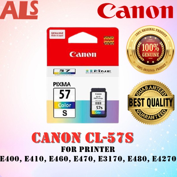 CANON CL57s COLOR INK CARTRIDGE 8.7ML (100 ORIGINAL) for printer E400