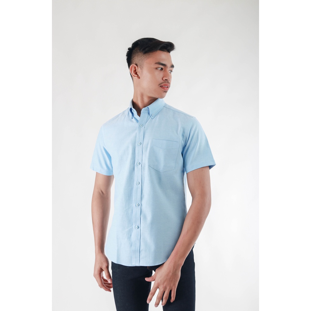 Pazze Exclusive Oxford Short Sleeve Shirt Kemeja Oxford Lengan Pendek ...