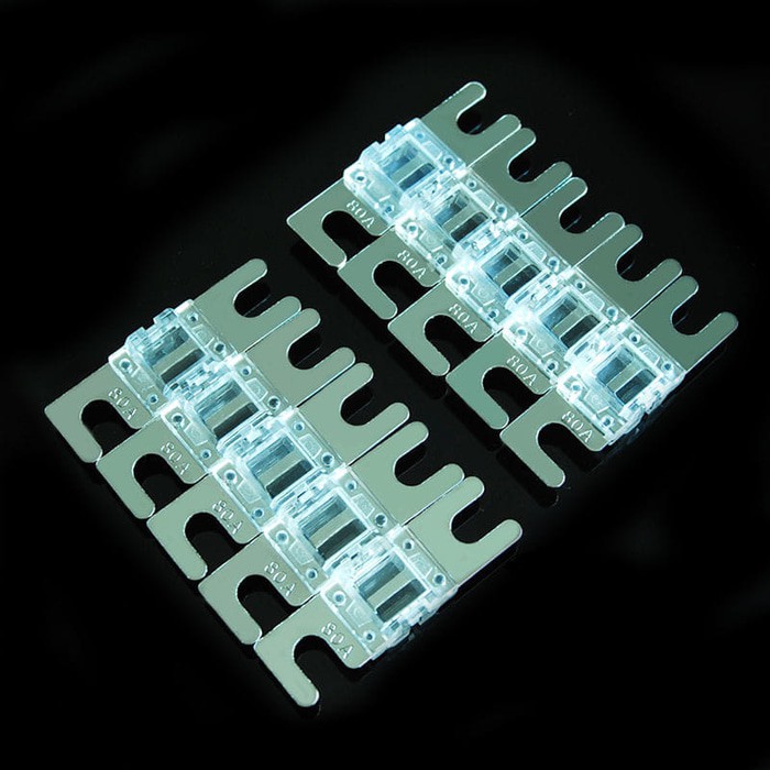 KnuKonceptz Nickel Silver Plated ANL Fuse – 80A Wafer Fuse For Car Audio & More