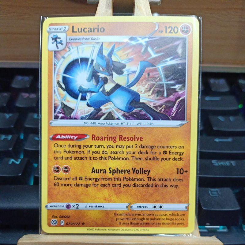 [PTCG] Lucario Pokemon Card [079/172] | Shopee Malaysia