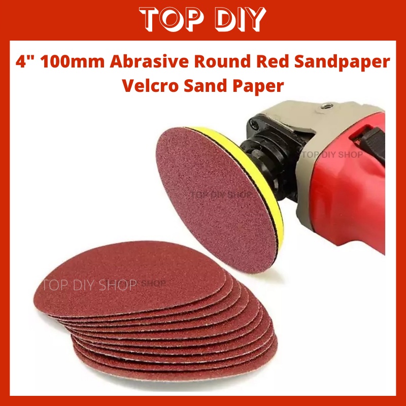 4"5"6"Abrasive Red Sandpaper Disc Sand Paper Disc Sanding Disc Kertas