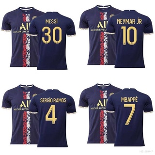 Newest Paris Saint-Germain Home Away Shirt 2021-2022 Football Jersey 21/22  Short Sleeve Man Fans PSG Jersey MESSI 30 Neymar Jr 10 KEAN 18 Mbapp7  Sergio Ramos 4 Soccer Jersey