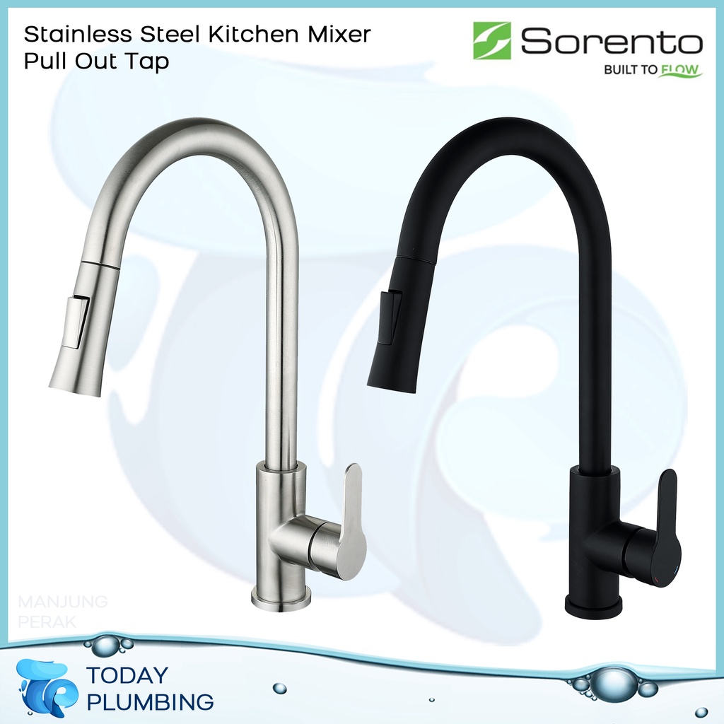 Sorento Stainless Steel Pull Out Kitchen Mixer Sink Tap SRTKT71SS