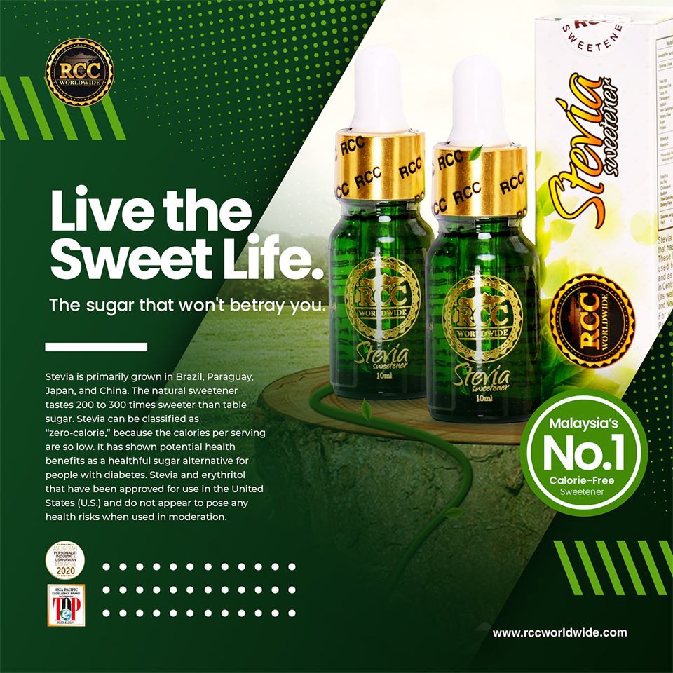 RCC RWR Stevia Sweetener 10ml New Packaging Ready Stock Shopee Malaysia