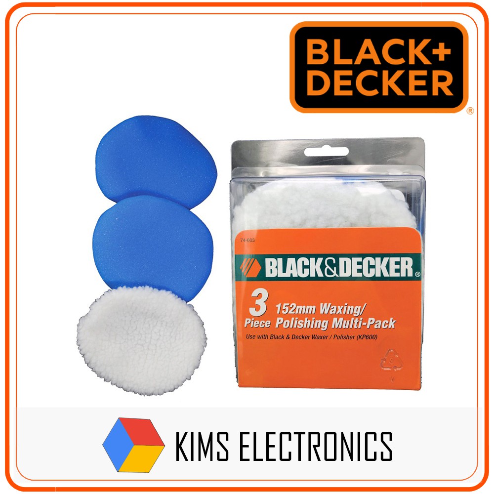 BLACK & DECKER Car Polisher Pad 74-603-QU Polishing Multi Pack (74-603,  KP600)