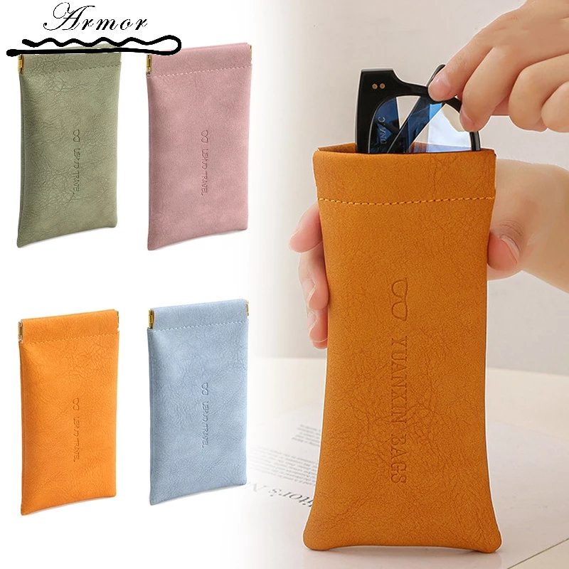 Portable Automatic Closing Glasses Case PU Leather Sunglasses Storage