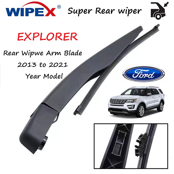 3-Piece Wiper Blade Set For Ford Explorer 2011-2019 – 26/22/11 Inches – Front & Rear – Pinch Tab Arm